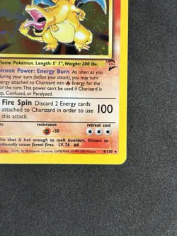 Pokemon TCG Charizard Holo 2nd Edition Base Set 4/130 Unlimited 1999 🔥 - Image 4