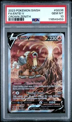 2023 Pokemon Raikou Suicune Entei V Crown Zenith Full Art SET of 3 PSA 10 - Image 2