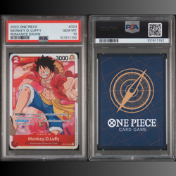 Monkey.D.Luffy OP01-024 SR English ONE PIECE OP01-ROMANCE DAWN PSA 10 GEM MINT - Image 3