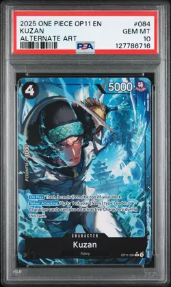 Kuzan OP11-084 R Alternate Art One Piece A Fist of Divine Speed ENG PSA 10 - Image 1