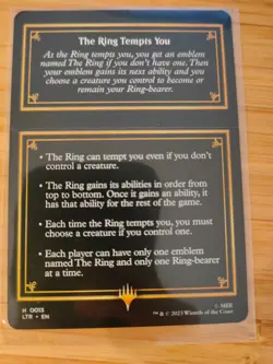 MTG The Ring 0013 Lord Of The Rings Helper Card M/NM Free UK P&P - Image 2