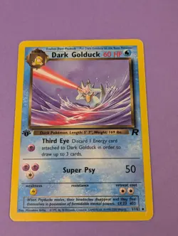 Dark Golduck - 37/82 - Uncommon - 1st Edition Team Rocket - Pokemon Card - MP - Image 1