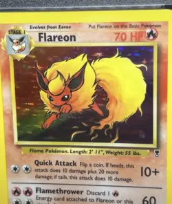 POKEMON CARD 2002 FLAREON HOLO LEGENDARY COLLECTION #10 GRADED PSA 8 - Image 2