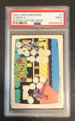 Double Dragon 1989 Topps Nintendo Scratch-Off PSA 9 MINT! Graded Card #4 - Image 1