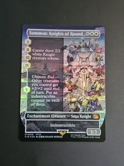 Summon: Knights of Round (Borderless) Final Fantasy Foil MTG - Image 1
