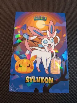 Pokemon 2024 Card Database Halloween Set Sylveon Cracked Holo Peru US Seller - Image 1