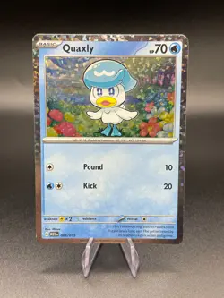 Pokemon TCG - Quaxly Holo - McDonald's 2023 Promo 003/015 - Image 1