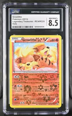 PSA 9 CGC 8.5 Growlithe #RC4 - Pokemon 2013 B&W Legendary Treasures RC - Image 3