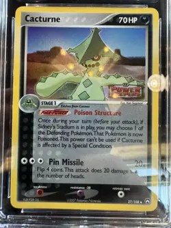 Cacturne Pokemon EX Power Keepers 27/108 Reverse Holo PSA 10 💎CGC 9.5 Gem Mint - Image 3