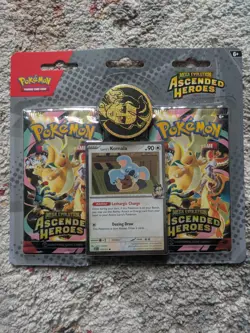 Pokemon TCG -Ascended Heroes 2 Pack Collection Blister- Larry's Komala *DAMAGED* - Image 1