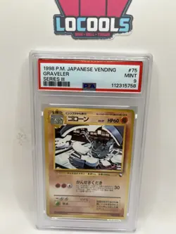 1998 Pokemon Japanese Vending Series III 3 Graveler #75 Graded PSA 9 Mint - Image 1