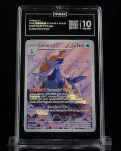 Samurott White Flare Illustration Rare 2025 Pokemon TAG 10 #107/086 English - Image 1