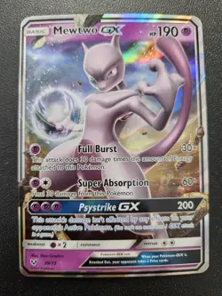 Pokemon Shining Legends Mewtwo GX Holo Rare 39/73 NEAR MINT - Image 1
