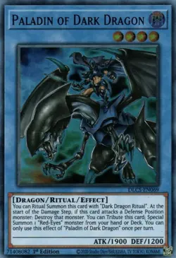Yugioh Paladin of Dark Dragon DLCS-EN069 1st Edition Ultra M/NM - Image 1