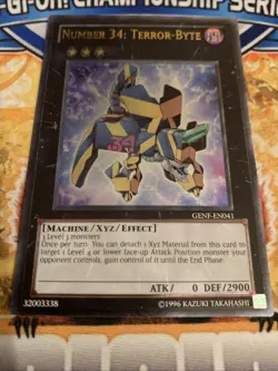 Yugioh Number 34: Terror-Byte - GENF-EN041 Ultimate Rare NM - Image 1