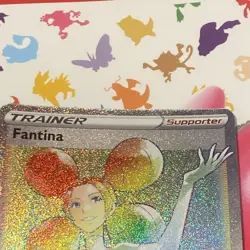 Fantina Rainbow Rare Lost Origin Secret Hyper Pokemon Card 206/196 - Image 3