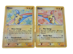 Pokemon Minun 67/101 and Plusle 69/101 Hidden Legends Regular Cards Pair Rainbow - Image 1