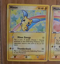 Pokemon Minun 67/101 and Plusle 69/101 Hidden Legends Regular Cards Pair Rainbow - Image 3
