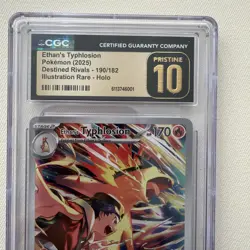 2025 POKEMON DESTINED RIVALS IR HOLO ETHAN'S TYPHLOSION CGC 10 PRISTINE - Image 3
