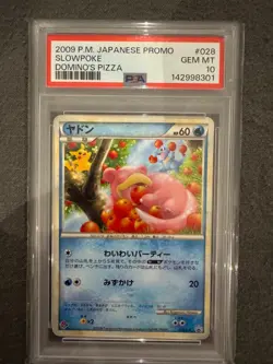 2009 POKEMON JPN PROMO DOMINO'S PIZZA #028 SLOWPOKE PSA 10 - Image 1
