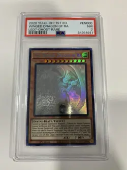 2020 Yugioh Winged Dragon Of Ra Ghost Rare 1st Ed PSA 7 - Image 1