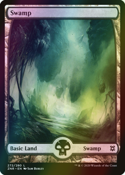 MTG Swamp (272) Full Art Foil ** Zendikar Rising ** English - Image 1