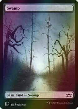 MTG Swamp (377) Full Art Foil ** Double Masters ** English - Image 1