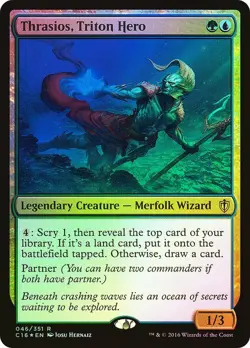 Thrasios, Triton Hero Foil Commander 2016 NM MTG - Image 1