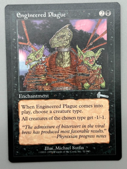 Engineered Plague Urza's Legacy Lightly Played (LP) Regular MTG Magic - Image 1