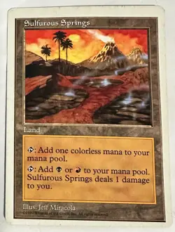 Magic the Gathering MTG: Rare SULFUROUS SPRINGS - Image 1