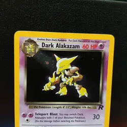 Pokemon Dark Alakazam TCG Holo Rare Card 1/82 Unlimited LP 1999 - Image 2