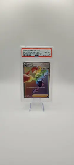 Pokemon TCG: PSA 10 Korrinas Focus 174/163 Battle Styles Rainbow Secret Rare - Image 2