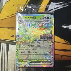 Pokemon TCG Leafeon EX 006/131 Prismatic Evolutions Rare Stamped Surprise Box - Image 1