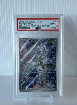 N's Reshiram STAMPED BOX TOPPER IR 167/159 Pokemon Journey Together Psa 10 GM - Image 1