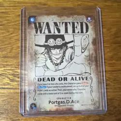OP13-119 Wanted Misprint Namco Portgas.D.Ace Carrying on His Will One Piece - Image 1