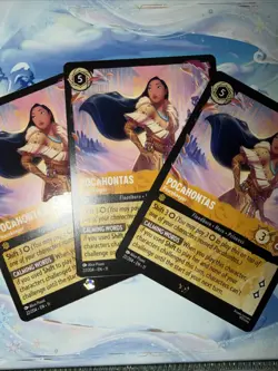 Lorcana TCG Pocahontas Peacekeeper Winterspell Legendary ***SET OF THREE(3)*** - Image 1