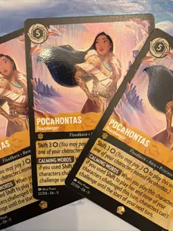 Lorcana TCG Pocahontas Peacekeeper Winterspell Legendary ***SET OF THREE(3)*** - Image 4