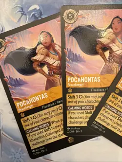 Lorcana TCG Pocahontas Peacekeeper Winterspell Legendary ***SET OF THREE(3)*** - Image 5
