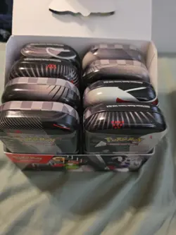 POKEMON BLACK BOLT WHITE FLARE TIN Set Of 8 No Packs But 150 Bulk Cards - Image 2