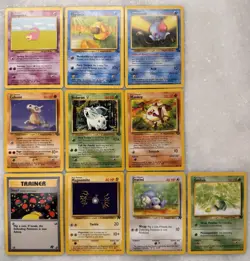 Pokemon Mixed 10 Card Lot Jungle Fossil and Rocket Vintage - WOTC - Ex Mint+ - Image 1