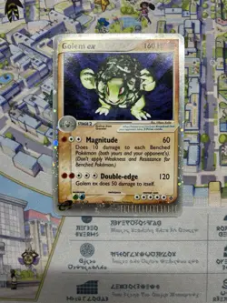 Golem ex 91/97 Dragon Holo Rare Pokemon TCG Nintendo E-reader Damaged - Image 1