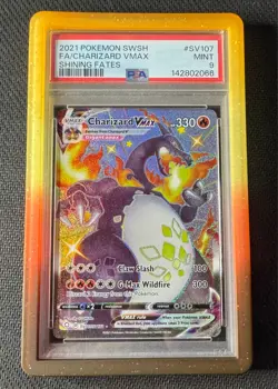 Pokemon Charizard VMAX (Shiny) SV107 Shining Fates PSA 9 MINT - Image 1