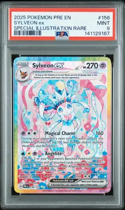 2025 POKEMON PRISMATIC EVOLUTIONS SPECIAL ILLUSTRATION RARE SYLVEON EX PSA 9 - Image 1