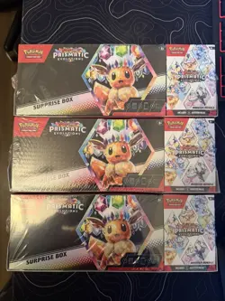 3x Lot - Sam’s Club Pokemon Prismatic Evolutions Surprise Box & Booster Bundle - Image 1