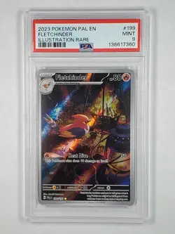 Fletchinder 199/193 Illustration Rare SV02: Paldea Evolved PSA 9 English Pokemon - Image 1