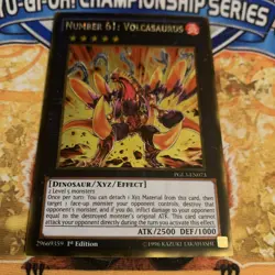 Yugioh Number 61: Volcasaurus PGL3-EN073 1st Edition NM - Image 1