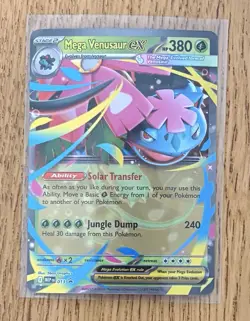 Pokemon TCG Mega Venusaur ex #013 Black Star Jumbo Card, Promo Card, And Sticker - Image 2