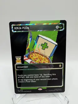 MTG: Teenage Mutant Ninja Turtles - Ninja Pizza Borderless Surge Foil NM Pixel - Image 1