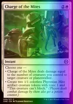 MTG Charge of the Mites (6/530) Phyrexia All Will Be One LP FOIL - Image 1
