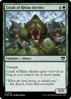 MTG Magic the Gathering Crash of Rhino Beetles (279/1173) Commander Masters NM - Image 1